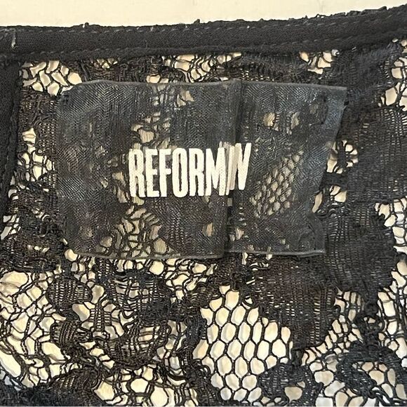 Reformation Lace floral black Top size S - Picture 3 of 5